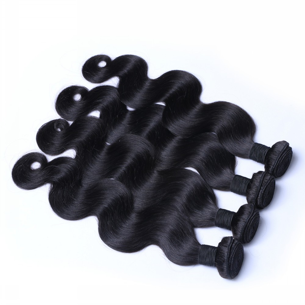 100% Brazilian virgin hair weave body wave instock with factory price JF069